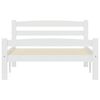 vidaXL gultas rāmis, balts, priedes masīvkoks, 100x200 cm