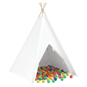 vidaXL Tīpis telts Balts 120 x 120 x 150 cm Audums un plastmasa