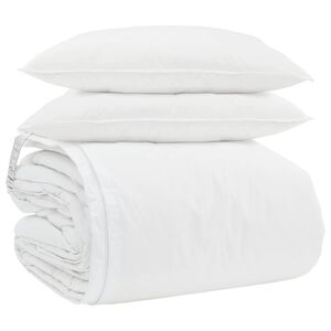 vidaXL Segas komplekts ar spilvenu 3 pcs Balts Dūnu spalva