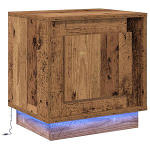 vidaXL Nakts skapītis Vecs koks 44 x 34,5 x 45 cm Inženierijas koks