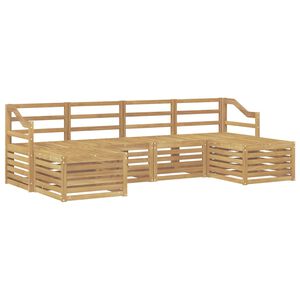 vidaXL Dīvāna komplekti 6 pcs Balts Cietā akācijas koks