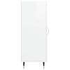 vidaXL kumode, spīdīgi balta, 34,5x34x90 cm, inženierijas koks