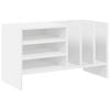 vidaXL Pla&scaron;u skapis Balts 78.5 x 35 x 45 cm Inženierijas koks
