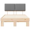 vidaXL Gultas rāmis ar polsterētu galvas balstu Gaiši pelēks