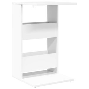 vidaXL Sānu galds Balts 40 x 35 x 60,5 cm Inženierijas koks