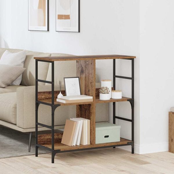 vidaXL Grāmatu plaukts Vecs koks 78.5 x 33 x 82 cm Inženierijas koks