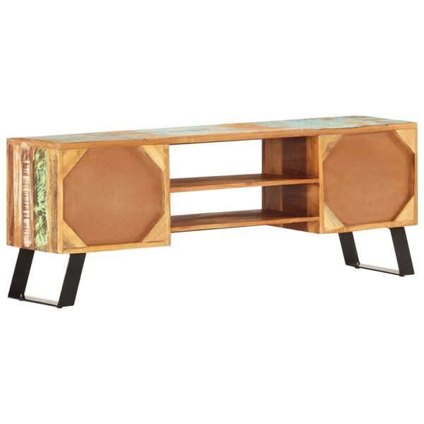 vidaXL TV skapītis, 120x30x46 cm, pārstrādāts masīvkoks