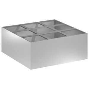 vidaXL Dārza stādītājs Sudraba 100 x 100 x 50 cm Cinkota tērauda