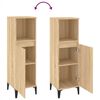 vidaXL vannasistabas skapītis, ozola, 30x30x100 cm, inženierijas koks