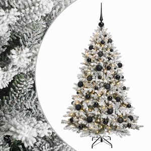 vidaXL Mākslīgā Ziemassvētku eglīte ar rotājumiem 150 cm 150 LED
