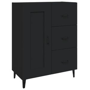 vidaXL kumode, melna, 69,5x34x90 cm, inženierijas koks