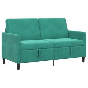 vidaXL Sofas ar uzglabā&scaron;anu 2-vietīgs Tirkīzzila 152 x 78 x 87 cm