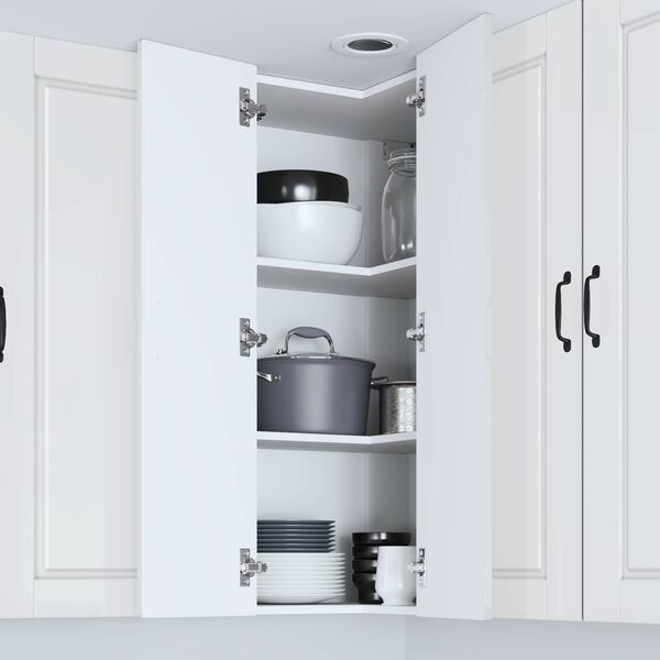 vidaXL Virtuves Skapis Augsta spīduma baltā krāsa 57 x 57 x 100 cm