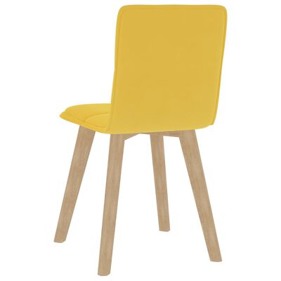 vidaXL virtuves krēsli, 2 gab., sinepju dzeltens audums