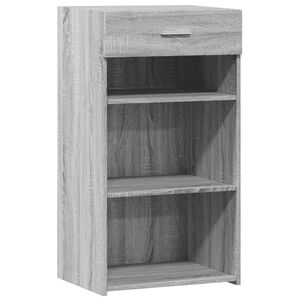 vidaXL kumode, pelēka ozolkoka, 50x42,5x93 cm, inženierijas koks
