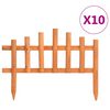vidaXL zāliena apmales, 10 gab., egles koks, 4,4 m