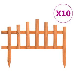 vidaXL zāliena apmales, 10 gab., egles koks, 4,4 m
