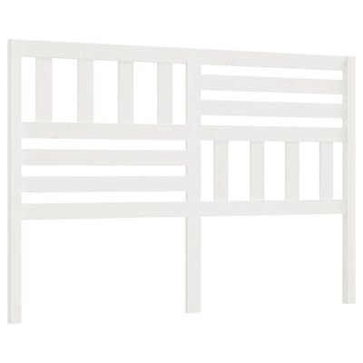 vidaXL gultas galvgalis, balts, 166x4x100 cm, priedes masīvkoks