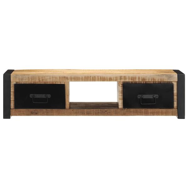 vidaXL TV skapis 100x30x25 cm Masīv Rough Wood Mango