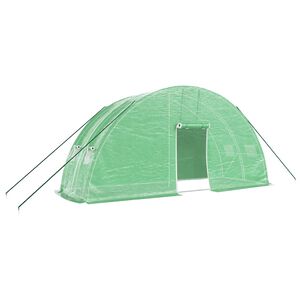 vidaXL siltumnīca ar tērauda rāmi, zaļa, 12 m&sup2;, 6x2x2,85 m
