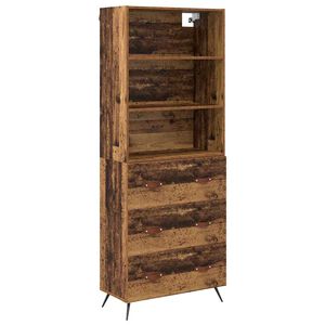 vidaXL Augstais skapītis Vecs koks 69,5 x 34 x 180 cm