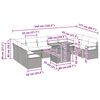 vidaXL Dārza dīvānu komplekts 11 pcs Bē&scaron;a Poliūtu rotangpalma