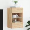 vidaXL TV plaukti ar LED lampiņām, 30x28,5x30 cm, koka krāsā