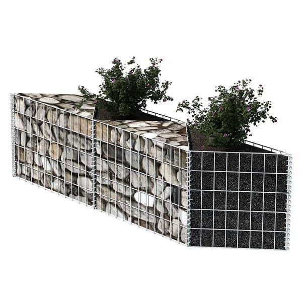 vidaXL gabions, cinkots tērauds, 120x30x50 cm
