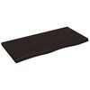 vidaXL vannasistabas virsma, tum&scaron;i brūna, 100x50x(2-4) cm, masīvkoks