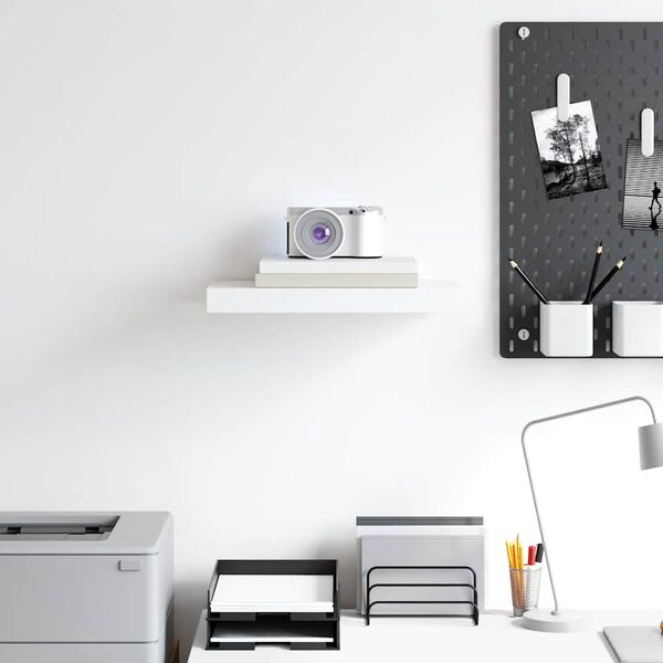 vidaXL sienas plaukts, balts, 40x23x3,8 cm, MDF