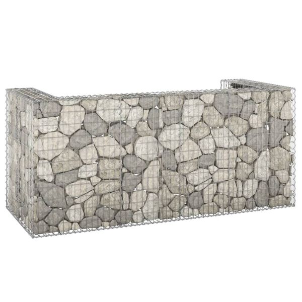 vidaXL gabions atkritumu tvertnēm, cinkots tērauds, 254x100x110 cm