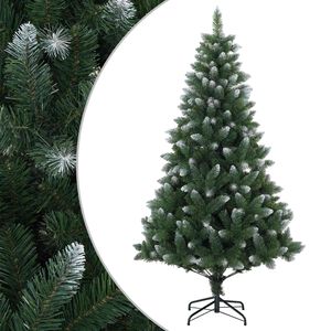 vidaXL Mākslīgā Ziemassvētku eglīte 120 cm PVC un metāls Zaļa