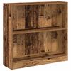 vidaXL grāmatu plaukts, veca koka, 80x24x76 cm, inženierijas koks
