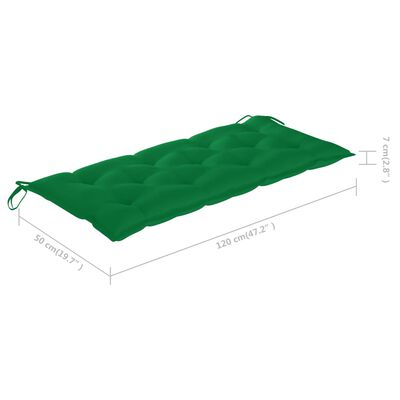 vidaXL dārza sols ar matraci, 135 cm, akācijas masīvkoks