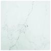 vidaXL galda virsma, balta, 60x60 cm, 6 mm, stikls ar marmora dizainu