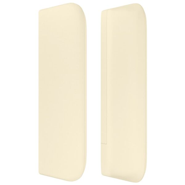 vidaXL galvgalis ar malām, 93x16x78/88 cm, krēmkrāsas mākslīgā āda