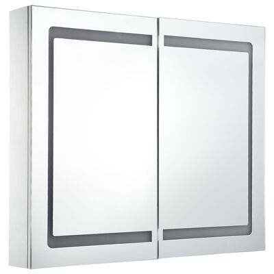 vidaXL vannasistabas skapītis ar spoguli un LED, 80x12,2x68 cm