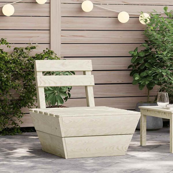 vidaXL vidējais palešu dīvāns, moduļveida, impregnēts egles koks