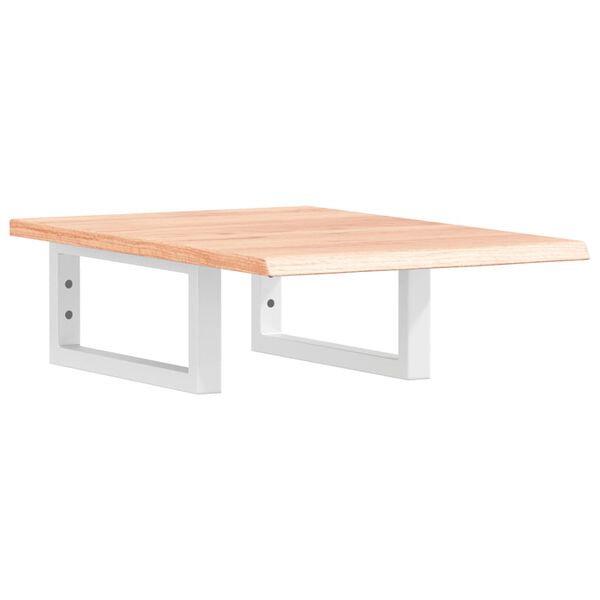 vidaXL izlietnes plaukts, stiprināms pie sienas, tērauds, ozola koks