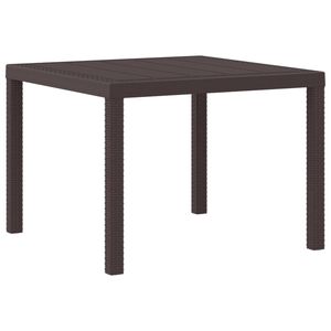 vidaXL Dārza galds Brūna 100 x 100 x 73 cm poliratāns