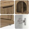 vidaXL Kaķu māja Mākslīgā ozola 85 x 55 x 50,5 cm Inženierijas koks