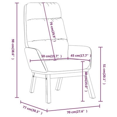 vidaXL atpūtas krēsls, brūns audums