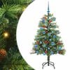 vidaXL Mākslīgā Ziemassvētku eglīte Zaļa 150 cm PVC un metāls