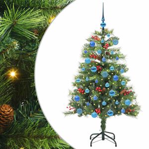 vidaXL Mākslīgā Ziemassvētku eglīte Zaļa 150 cm PVC un metāls