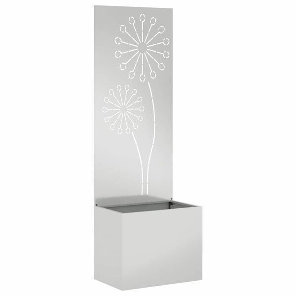 vidaXL Dārza privātuma ekrāns Sudraba 50 x 140 cm Cinkots tērauds