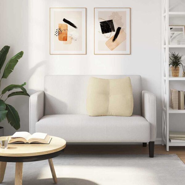 vidaXL Atpakaļ spilvens Krēmkrāsa 60 x 24 x 50 cm audums