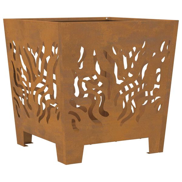 vidaXL Uguns bedre Brūna 40 x 40 x 40 cm Tērauds