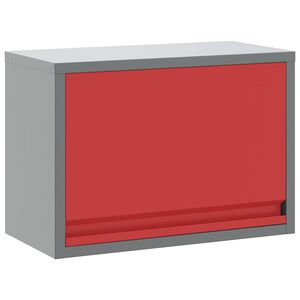 vidaXL Rīku skapis ar uzglabā&scaron;anu Sarkans un pelēks 50 x 25 x 35 cm