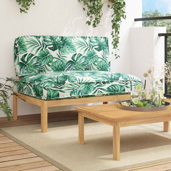 vidaXL Dīvānu komplekts ar spilvenu Lapa Lapu raksts 120 x 92 x 69 cm