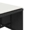 vidaXL 5-daļīgs dārza mēbeļu komplekts, matrači, melna PE rotangpalma